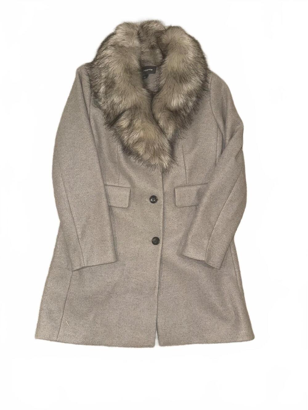 Women’s Liz Claiborne Coat With Faux Fir Size Large New With Tags